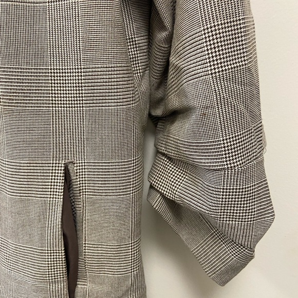 Rachel Zoe Medium Gingham Plaid Open Front 3/4 Length Sleeve Blazer $69 - Picture 4 of 8